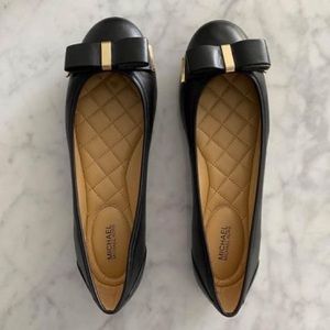 MICHAEL Michael Kors Black Ballet Flex Flats, Size 10